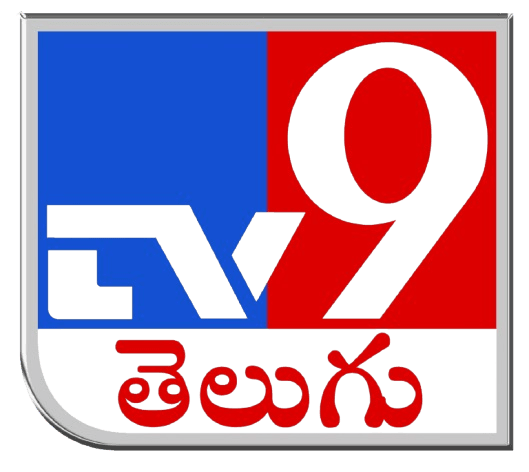 TV9 Telugu news channel logo featuring blue and red design with Telugu script